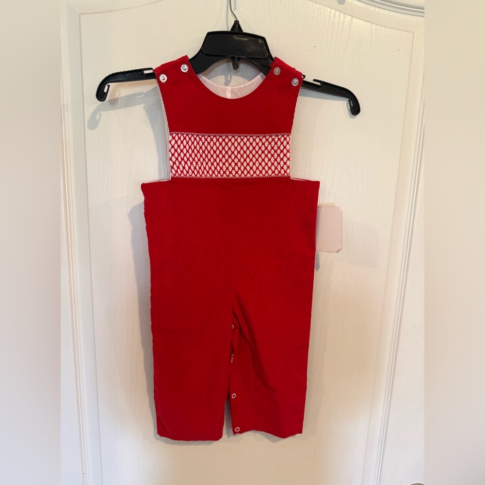 Castles & Crowns red baby Overalls Size 18-24 Months new w tag